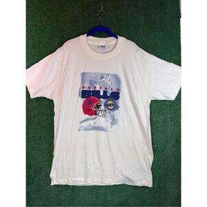 Vintage Buffalo Bills 1990s Super Bowl 27 Tee‎ XL White Super Bowl NFL Rare